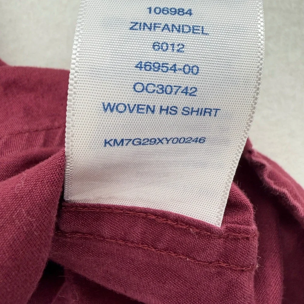 True Religion Western Shirt Mens Small Burgundy Pearl Snap Excellent
